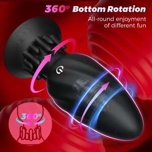 Jouets sexuels anaux pour adultes à rotation 360°, 100% imperméables en ABS+silicone, masseur de prostate à 10 fonctions et vibrateur pour hommes - Product Image 3