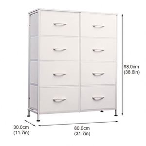 Stainless Steel 8-Drawer Modern Freestanding Durable Living Room <b>Cabinet</b> - Product Image 3