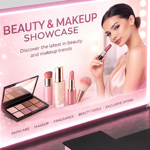 Stand d'exposition cosmétique rétroéclairé 10 x 10 pieds, boîte à lumière, toile de fond, stand de salon professionnel de beauté, design de stand d'exposition <span class=keywords><strong>pour</strong></span> le maquillage à <span class=keywords><strong>New</strong></span> <span class=keywords><strong>York</strong></span> - Product Image 4