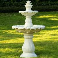 Fontaine d'eau de jardin en résine européenne, fontaine cascade blanche d'extérieur, sculpture pour jardin de villa, entrée d'hôtel
