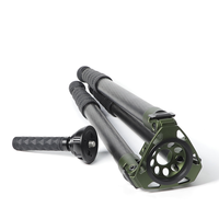 Trépied en fibre de carbone pour la chasse, charge maximale de 100 kg, avec bol de 75 mm et diamètre de 39 mm