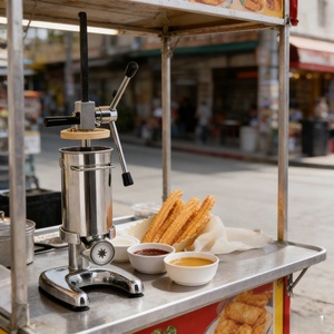 Macchina per Churros Manuale in Acciaio Inox 2L/3L, Controllo Touch ad Alta Precisione, Design Portatile per <span class=keywords><strong>Produzione</strong></span> Alimentare in Ristoranti - Product Image 5