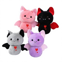Peluche de chauve-souris diable de dessin animé, petite poupée mignonne à suspendre, porte-clés avec rembourrage en coton PP, pour les 14 ans et plus, personnalisable pour Halloween