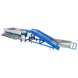 PLC Controlled Rotating Trays Weight Abalone Awabi Oyster Seafood Sorter Grading Machine