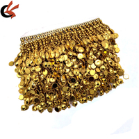 Accessoires de Confection pour Costumes de Carnaval et Robes de Performance Samba Personnalisées : Garniture de Franges en Strass Plastique en Forme de Goutte de 3,34 Pouces