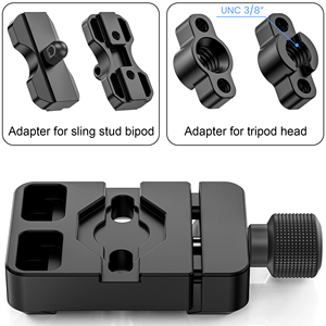 Ab45/MK80 Bipod Adapter Arca Swiss cho <span class=keywords><strong>Harris</strong></span>/Atlas Bipod tương thích arca-swiss đường ray/q.r tấm kẹp với đường sắt M-LOK - Product Image 2