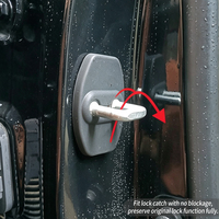 Pour Toyota Land Cruiser 300 LC300 2022-2026, couvre-serrures de porte en silicone pour voiture, protection, 4 pièces, accessoires intérieurs absorbant les chocs