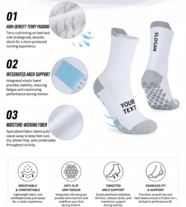Custom Logo Anti Slip Cross Soccer Grip <b>Socks</b> Mens Custom Football <b>Socks</b> Athletic Cross Football Grip <b>Socks</b> - Product Image 2