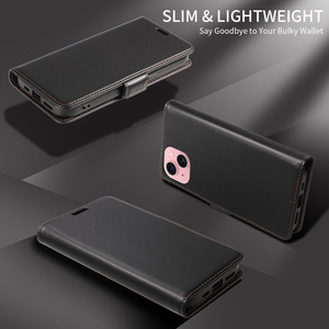 Funda de Teléfono de Cuero PU Tipo Folio para <span class=keywords><strong>iPhone</strong></span> 18 Pro Max 17 16 15, Cuero Suave al Tacto Premium, Cierre Magnético, Funda con Carga Inalámbrica - Product Image 3