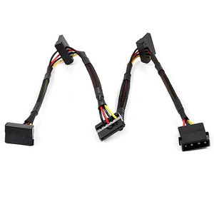 Molex ปลอกแยกสายไฟ2/3/4 SATA 4PIN ช่องเสียบอะแดปเตอร์90องศาสำหรับฮาร์ดดิสก์4 HDD - Product Image 1