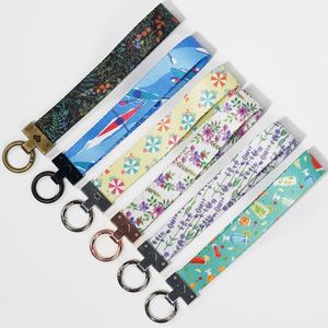 Exquisite Printed Custom Logo Wristlet Short <b>Lanyard</b> Keychain With Personalized Alloy Clip - Product Image 1