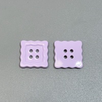 Kancing Plastik Berbentuk Biskuit Persegi Warna-Warni Buatan Tangan untuk Hiasan DIY pada Casing Ponsel Gaya Kartun Dekoratif
