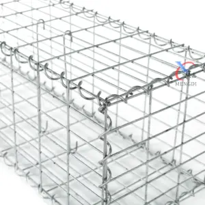 Prezzo di fabbrica scatola di gabbione saldata a parete di sostegno del gabbione della gabbia di pietra galvanizzata immersa calda facilmente assemblata