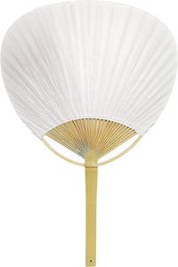 Favor DE BODA Abanico de papel redondo japonés Abanico de paleta blanco para eventos Abanico de boda - Product Image 2