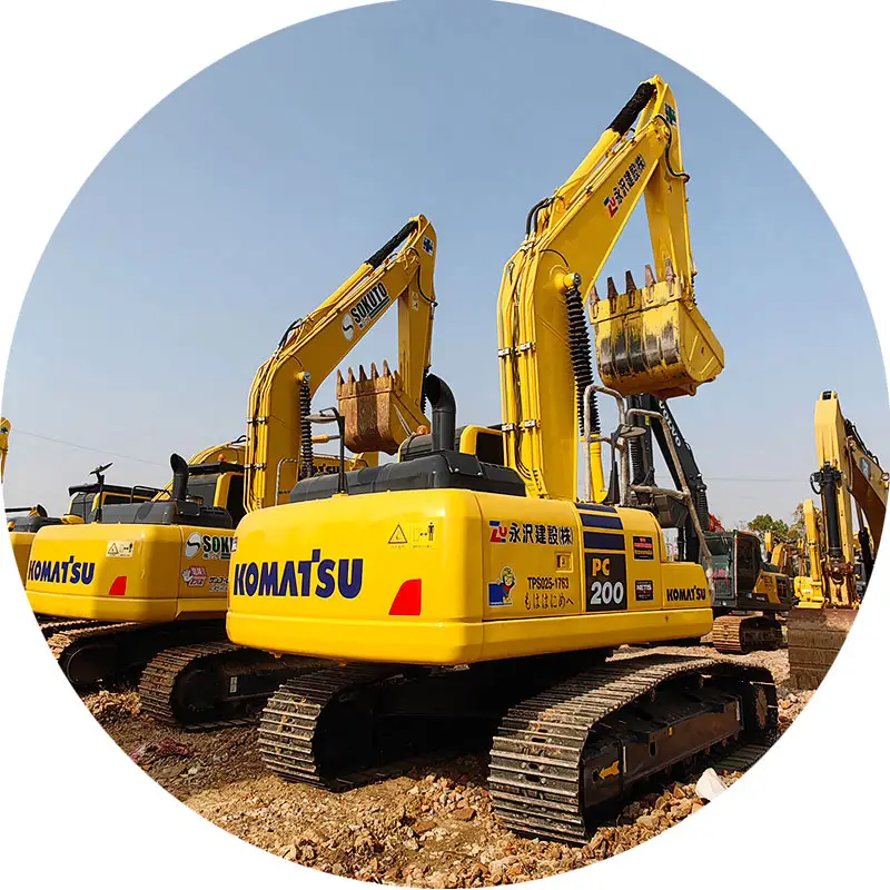 Гусеничный гусеничный экскаватор Komatsu PC200-8 20 тонн, Подержанный, оригинальный экскаватор, гидравлический Komatsu PC200, землеройная машина