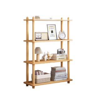 Wooden <b>Bookcase</b>-Modern Open Bookshelf Free-Standing Storage Rack Multifunctional Display Stand for Living Room - Product Image 1