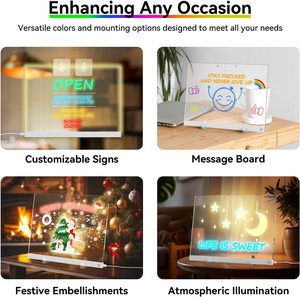 Tablero de Dibujo Acrílico Recargable <span class=keywords><strong>con</strong></span> Control Táctil y <span class=keywords><strong>Luz</strong></span>, <span class=keywords><strong>con</strong></span> <span class=keywords><strong>Luz</strong></span> Nocturna Regulable que Cambia de Color <span class=keywords><strong>para</strong></span> Bebés y Niños - Product Image 5