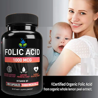 Ausreson Pure Vitamine B9 Acide Folique Complément Prénatal 400mcg Capsule Multivitaminée Fer Zinc Naturel Halal Capsules d'Acide Folique