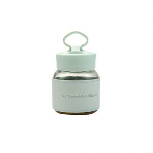 Mini tasse de 300ml avec <span class=keywords><strong>gaine</strong></span> en cuir, support pour téléphone, récipient à boisson en verre à soda étincelant - Product Image 4
