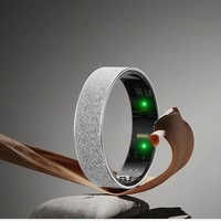 Bague connectée mate style européen et américain simple pour couple, avec suivi de fréquence cardiaque, d'oxygène sanguin, de sommeil, podomètre et détecteur d'humeur