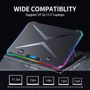 Support de refroidissement portable RGB pour ordinateur portable, 6 ventilateurs, réglable, le plus vendu en 2022, avec logo personnalisé OEM - Product Image 5