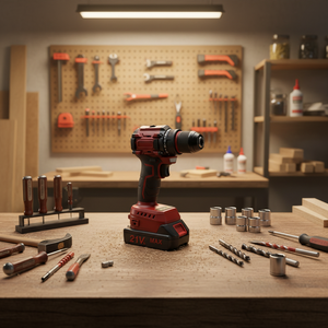 Ensemble <span class=keywords><strong>de</strong></span> perceuses sans fil légères pour le bricolage et la rénovation à domicile |   Visseuse à chocs rechargeable 21V avec vitesse variable et batterie lithium-ion - Product Image 2