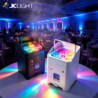 Jc 6*18W sans fil Uplights Rgbwa Uv 6In1 sans fil Uplight alimenté par batterie Led Par peut Uplight lumières de scène pour le mariage