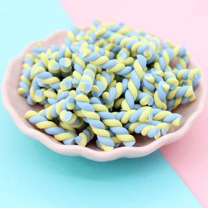 丰富多彩的模拟棉花糖棒糖果聚合物粘土彩虹色巧克力棒儿童重新效果装饰 - Product Image 6