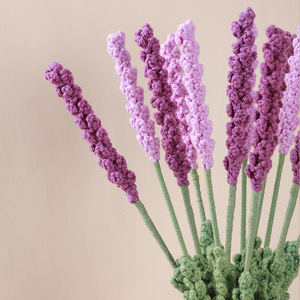 Flores <span class=keywords><strong>de</strong></span> Lavanda Tejidas a Mano, Flores <span class=keywords><strong>de</strong></span> Ganchillo Hechas a Mano, Ramo <span class=keywords><strong>de</strong></span> Lavanda, <span class=keywords><strong>Regalos</strong></span> DIY - Product Image 3