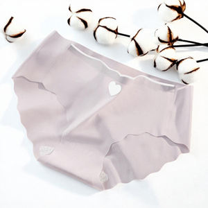 Japon kızın dikişsiz buz ipek aşk orta katlı kadın ince iç çamaşırı nefes saf pamuk kasık - Product Image 4