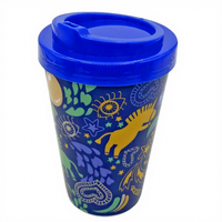 Vente flash : Tasse à café en PP écologique sans BPA de 15 oz avec design lenticulaire 3D, couvercle premium et paille pour la rentrée scolaire