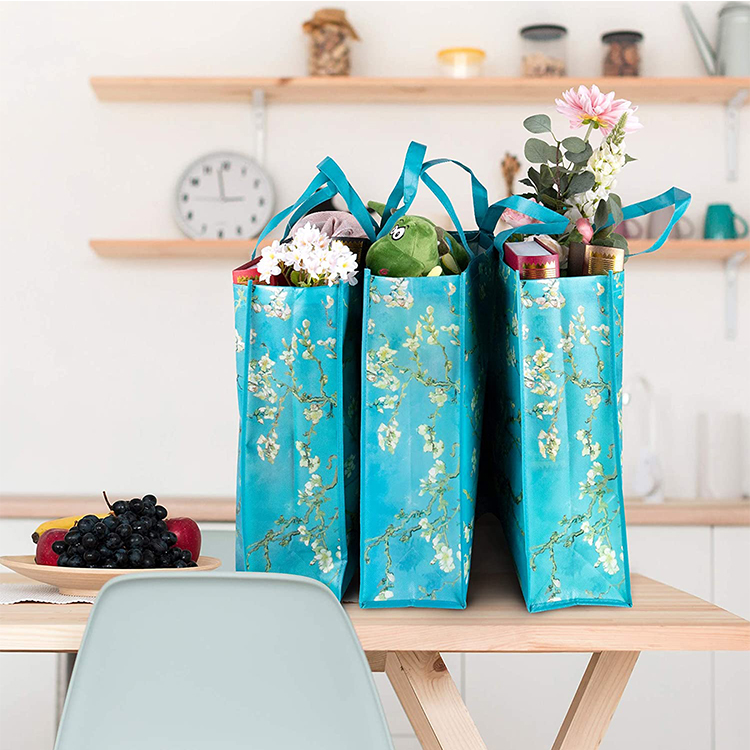 Van Gogh's painting Almond Blossoms printed promotional non-woven fashion shopping bags