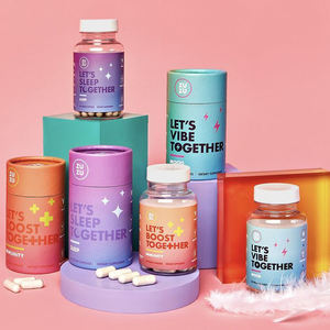 Carton biodégradable écologique personnalisé vide en poudre alimentaire kraft en poudre tube de papier d'emballage de sel d'épices avec shaker supérieur - Product Image 1