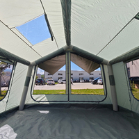 Tente de camping gonflable Oxford imperméable 3000+ quatre saisons, ouverture automatique rapide, abri extérieur pour pique-nique familial et randonnée