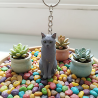 Fabricant OEM ODM Personnalisé : Porte-clés Statue de Chat Exquise et Réaliste, Porte-clés Chat Personnalisé pour la Saison des Fêtes