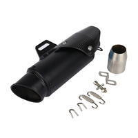 Silenciador Universal de acero inoxidable para motocicleta, tubo de escape corto de fibra de carbono de 51mm
