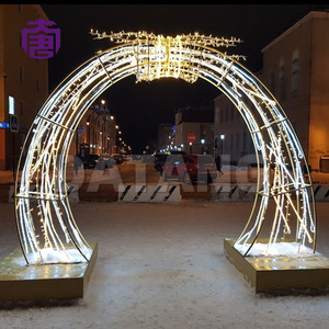 Arco de Navidad LED Circular 3D Personalizable con Motivos Luminosos, IP65 Impermeable, para Iluminación Navideña e Interior/Exterior de Jardines - Product Image 5