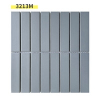 Carreaux de mosaïque céramique en bande longue style nordique, carreaux muraux à surface plate effet four pour cuisine, salle de bain et mur décoratif de balcon