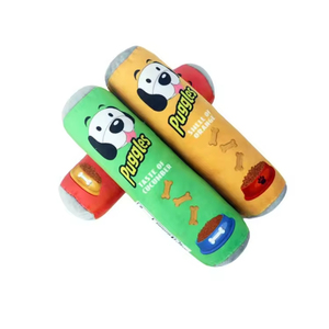Wholesale Pet Products Cylindrical Resistant Soft Machine Washed Durable Chew Plush Stuffed <b>Squeaky</b> Dog Toy - Product Image 1