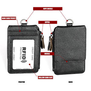 ซองใส่บัตรประจำตัว/ป้ายชื่อหนังแท้ พร้อมสายคล้องคอ กระเป๋าใส่บัตร ป้ายชื่อ บัตรประจำตัว บัตรพนักงาน - Product Image 3