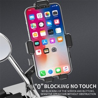 Nouveau support de téléphone pour moto à rotation 360 degrés, support de téléphone pour rétroviseur, support de téléphone portable pour vélo
