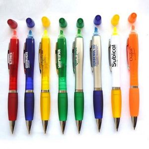 Multipurpose Double Sided Plastic Highlighter Ballpoint <b>Pens</b> with Metal Clip Custom Logo Promotional Use - Product Image 4