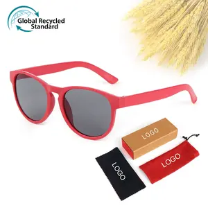 Promozione paglia di grano occhiali da sole a buon mercato all'ingrosso Logo personalizzato Eco sfumature di grano in fibra di paglia occhiali da sole per le donne degli uomini