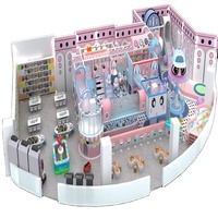 Aire de jeux intérieure en aluminium souple, château gonflable, maisonnette pour enfants, toboggan, équipement de parc d'attractions commercial, haute sécurité