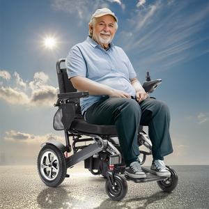 Silla de Ruedas Eléctrica Plegable Ligera para Discapacitados, Nueva de Fábrica, con Control Remoto - Product Image 6