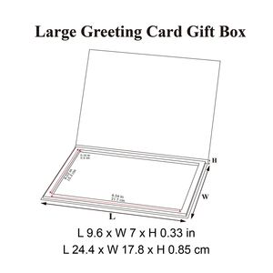 Caja de Regalo Roja Plana Grande Geoto para Tarjetas, Caja de Embalaje de Papel para Tarjetas de Felicitación, Invitaciones y Regalos Navideños - Product Image 5