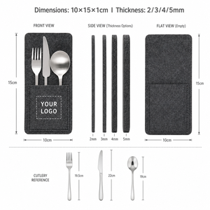 Estuche para Cubiertos de Fieltro de Calidad Hotelera con Costuras Reforzadas, Porta Cubiertos para Uso Comercial Diario, Suministro al por Mayor - Product Image 4