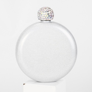 Luxury Glitter Hot Sale Personalized Bridesmaid Gift Handmade Rhinestone Lid 5oz Stainless Steel <strong>Hip</strong> <strong>Flask</strong> for Lady - Product Image 4