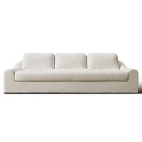 Nouvelle Arrivée Canapé d'Hôtel Cinq Étoiles en Tissu d'Ameublement, Canapé Sectionnel d'Intérieur Doux et Confortable avec Accoudoirs Roulés pour Villa