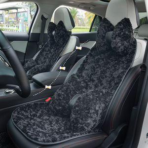 Fundas de Asiento de Coche de Piel Sintética, Juego Completo, Cálidas para Invierno, Cojines Delanteros de Felpa Gruesa Decorativos - Product Image 2